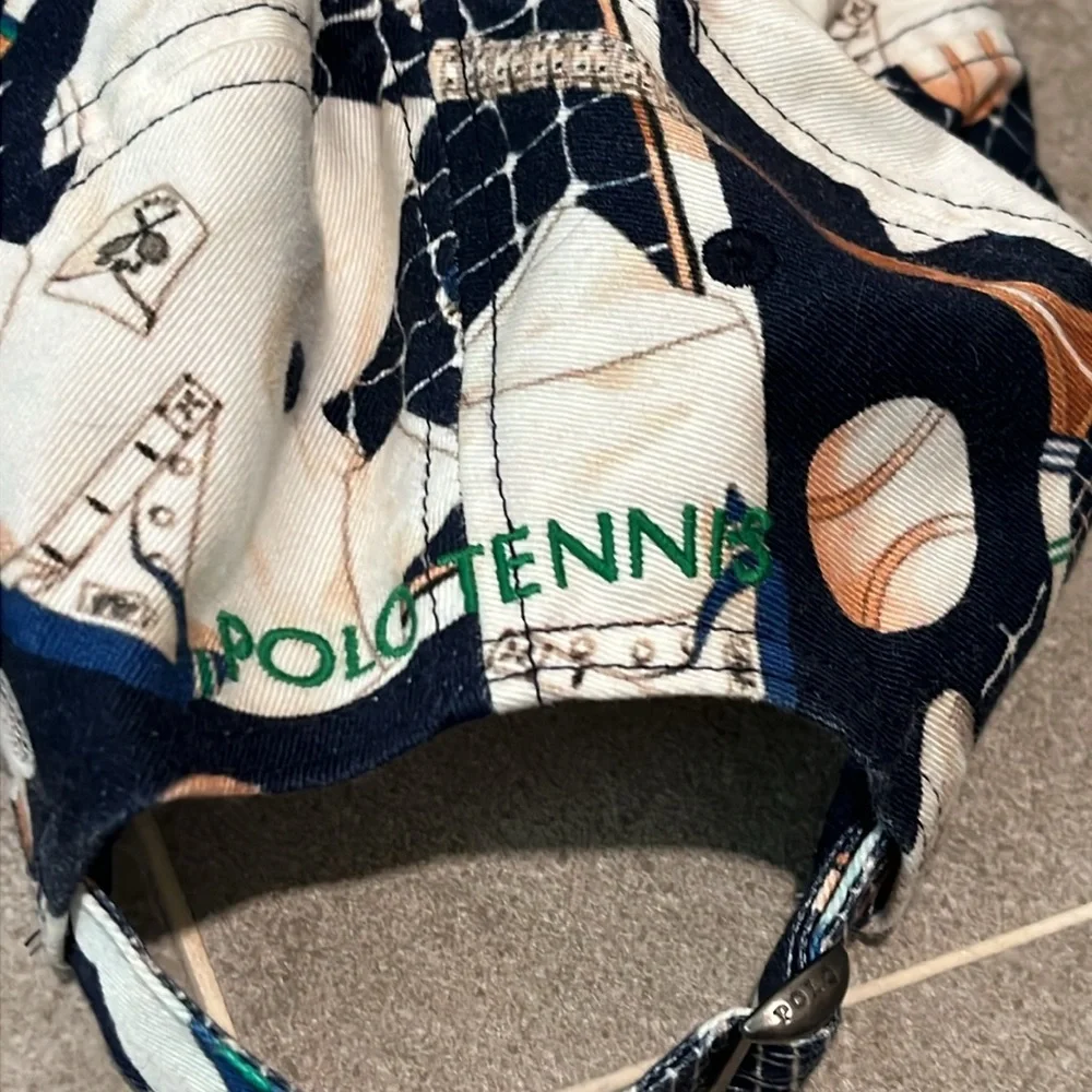 Polo Ralph Lauren Wimbledon Tennis Hat Cap Strap Back One Size - Picture 11 of 16